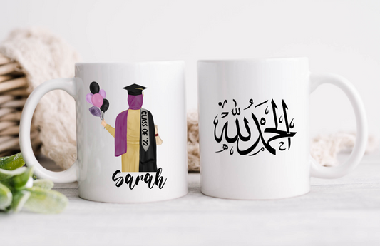 Personalised Hijabi Graduation Mug for Her