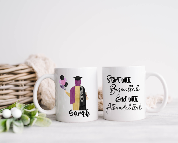 Personalised Hijabi Graduation Mug for Her