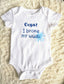 oops i broke my wudu onesie, muslim baby clothing, muslim baby gift, funny islam baby gift