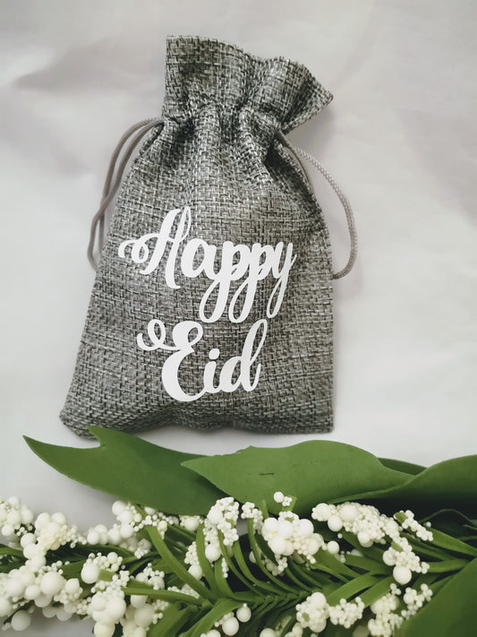 Grey Eid gift pouches (set of 10)