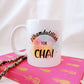 Alhamdulillah for chai mug. This handmade tea mug can be given as a gift or purchased for yourself. Ramadan gift. Eid gift. Any chai lover would enjoy this beautiful mug. It is durable and printed by hand, Best of all it is machine washable.