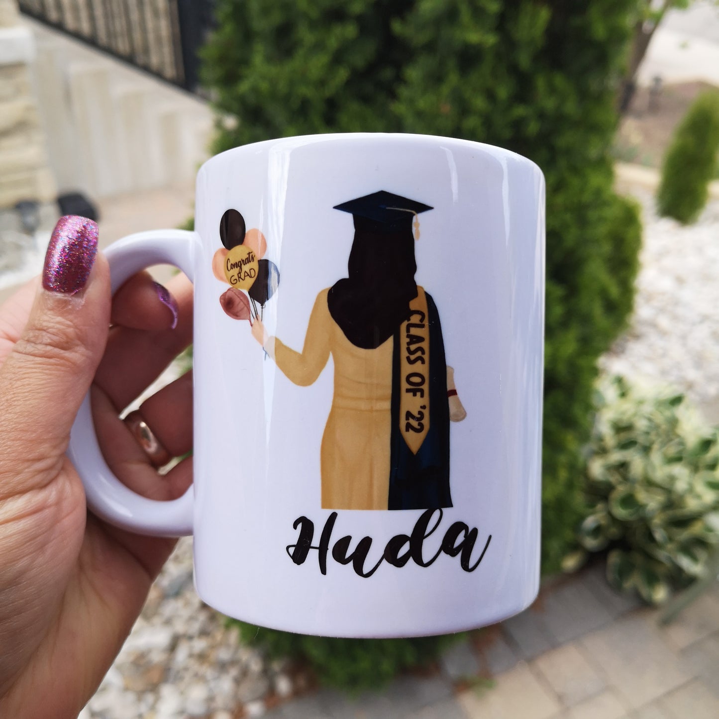 Personalised Hijabi Graduation Mug for Her