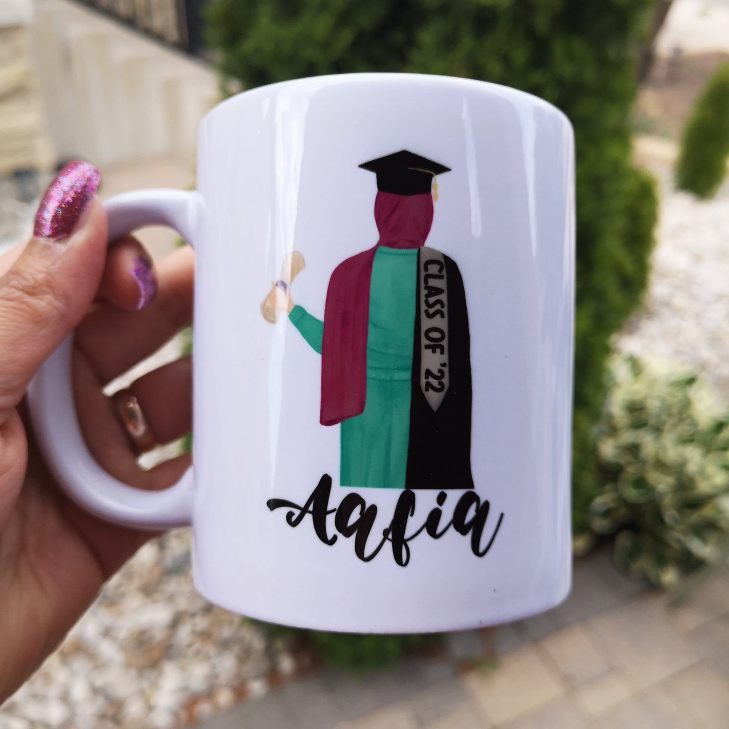 Personalised Hijabi Graduation Mug for Her