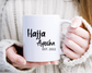 Personalised Hajj couple mug set, custom Hajji mug, custom Hajja mug, Hajj mug gift set, hajj gift set